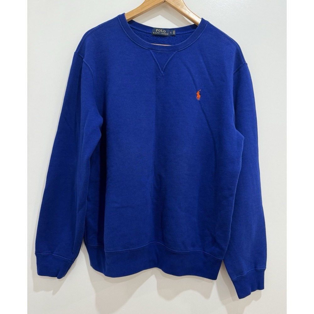 Polo Ralph Lauren Royal Blue Pony Crewneck Sweatshirt Men's Sz L EUC